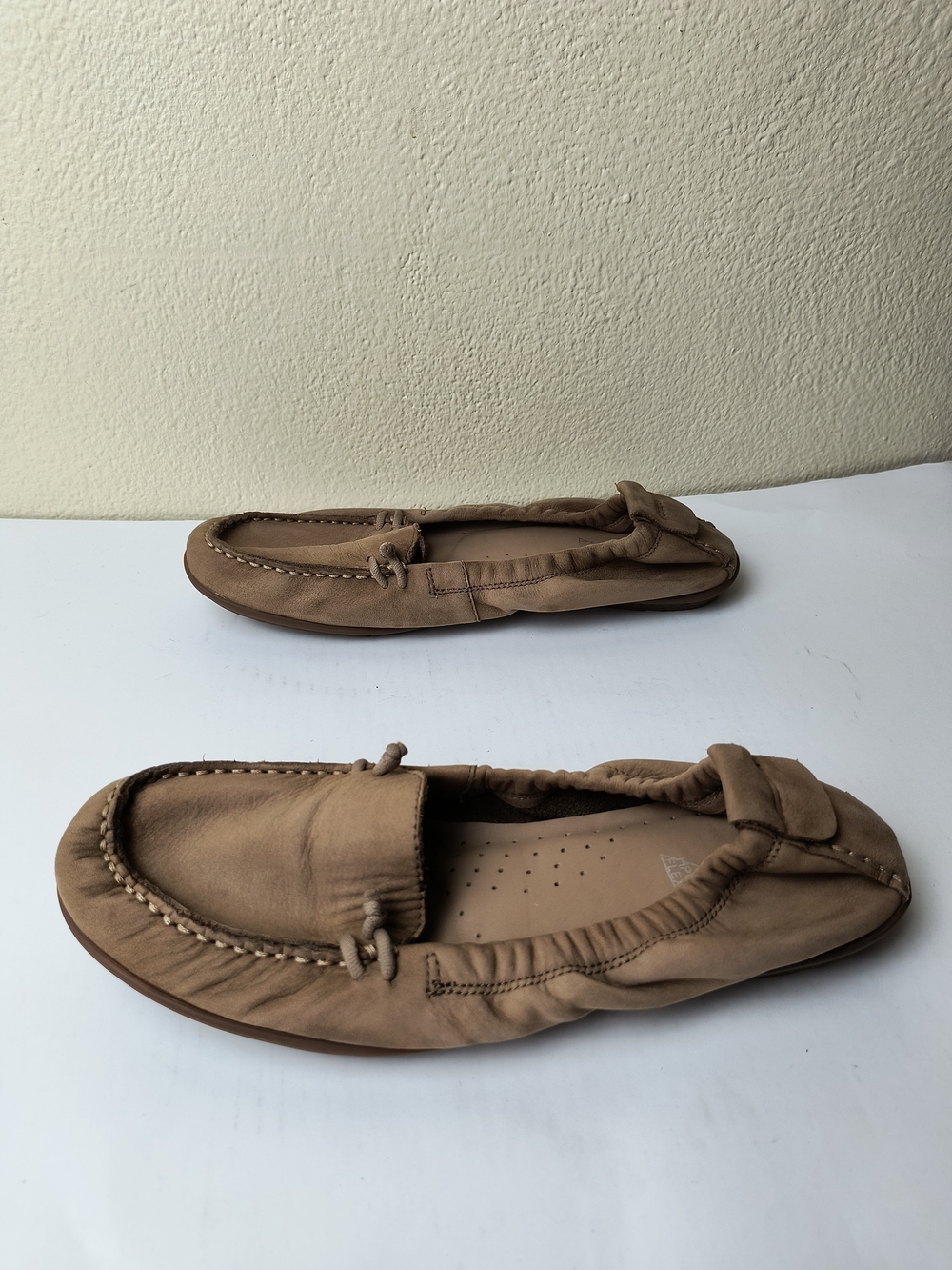Hush Puppies HPO Flex 11M Brown Leather Slip-On Loafers Walking Driving Travel